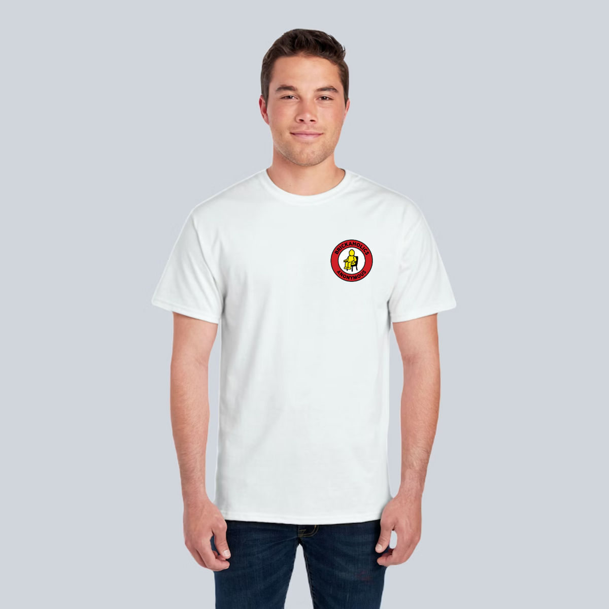 Classic Brickaholics Logo Tee - White